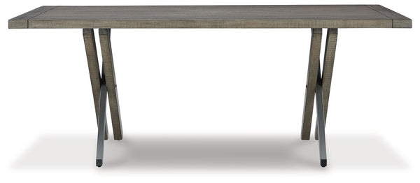 Krystanza - Mesa de comedor rectangular - Gris envejecido