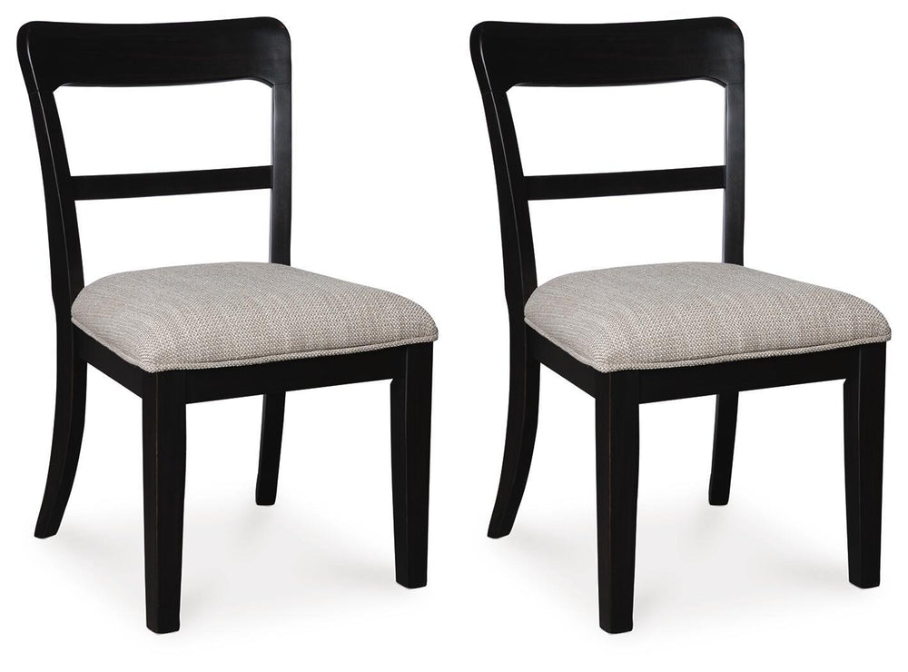 Greddinton - Upholstered Dining Side Chair (Set of 2) #black