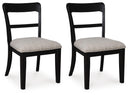 Greddinton - Upholstered Dining Side Chair (Set of 2) #black
