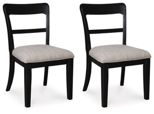Greddinton - Upholstered Dining Side Chair (Set of 2) #black
