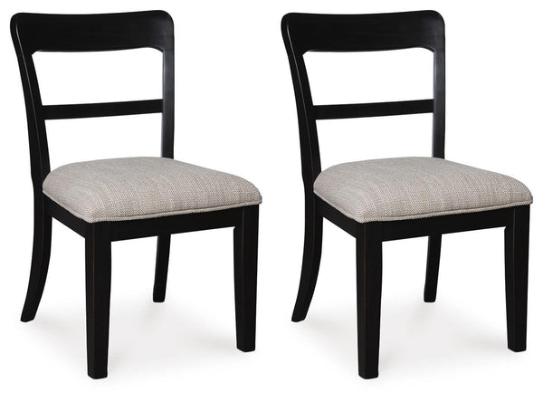 Greddinton - Upholstered Dining Side Chair (Set of 2) #black