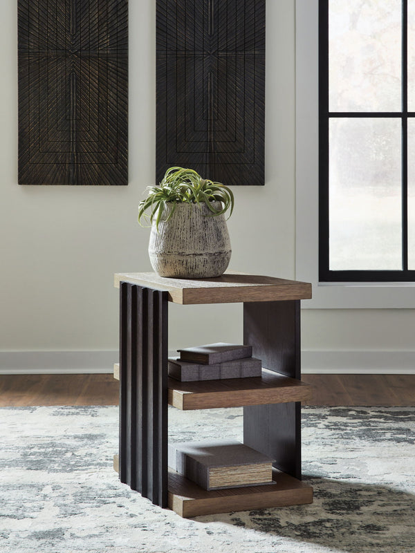 Rylandyn - Mesa auxiliar rectangular - Negro / Marrón claro