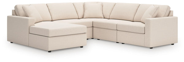 Modmax - 5 Piece Sectional #white #5pc.sectionalwithlafcornerchaise,wihrafcornerchair