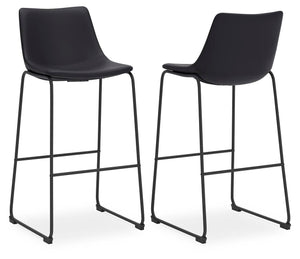 Centiar - Upholstered Barstool (Set of 2) #black #19''wx22''dx40''h