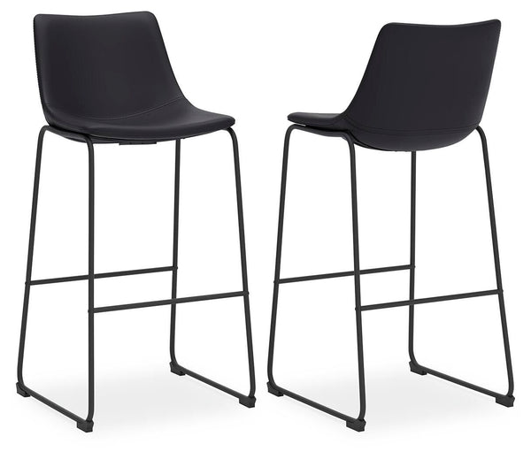 Centiar - Upholstered Barstool (Set of 2) #black #19''wx22''dx40''h