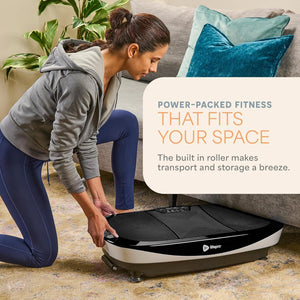 LifePro - Rumblex Max 4D Vibration Plate Exercise Machine with Loop Resistance Bands - Black