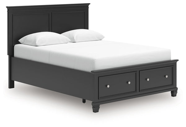 Lanolee - Panel Bed #queen #2drawers