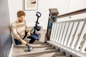 BISSELL - CleanView Compact Turbo Upright Vacuum - Black / Grapevine Purple