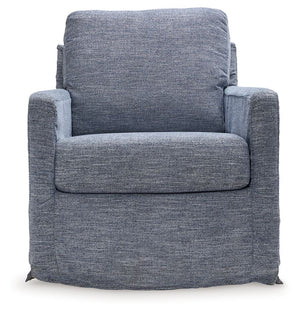 Nenana Next-Gen Nuvella - Swivel Glider Accent Chair #blue