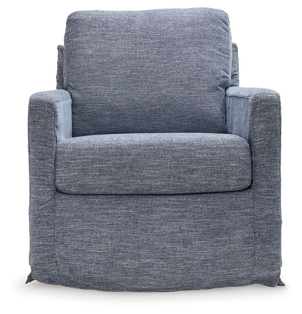 Nenana Next-Gen Nuvella - Swivel Glider Accent Chair #blue