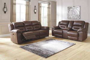 Stoneland - Power Reclining Living Room Set #darkbrown