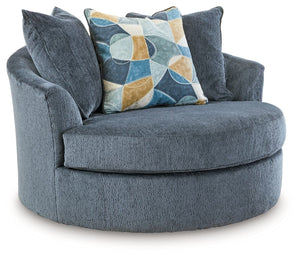 Maxon Place - Oversized Swivel Accent Chair #blue