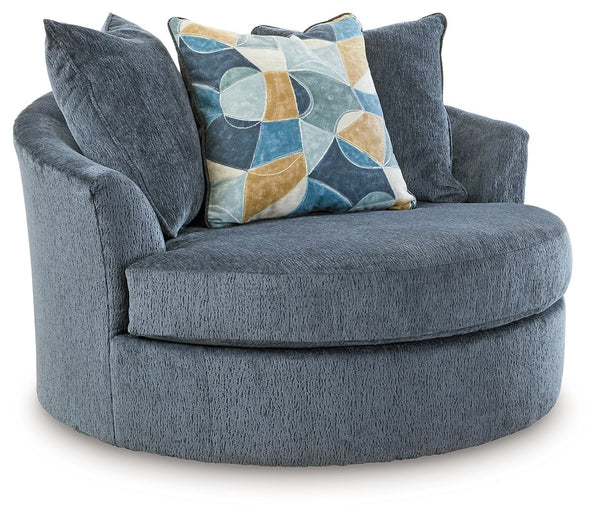 Maxon Place - Oversized Swivel Accent Chair #blue