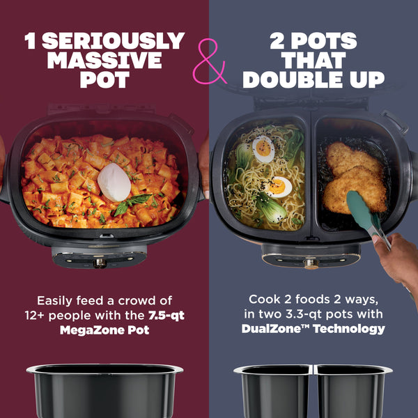 Ninja - MultiPot XL 12-in-1 DualZone Multicooker - Cyberspace