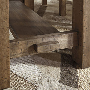 Moriville - Mesa de mostrador extensible rectangular para comedor - Marrón grisáceo