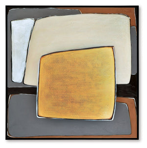 Actman - Arte de pared - Crema / Marrón / Gris