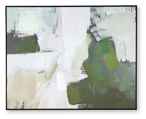 Vinick - Arte de pared - Verde / Gris / Blanco