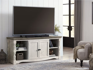 Havalance - Mueble de TV extragrande - 2 puertas - Marrón / Beige