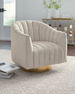 Penzlin - Sillón decorativo giratorio - Perla