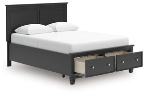 Lanolee - Panel Bed #queen #2drawers