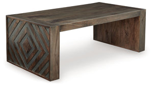 Dreggan - Mesa de centro rectangular - Marrón