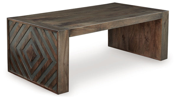 Dreggan - Mesa de centro rectangular - Marrón