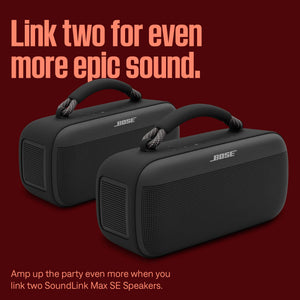 Bose - SoundLink Max SE Portable Bluetooth Speaker with Powerful Stereo Sound & Deep Bass - Black