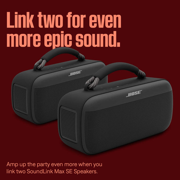 Bose - SoundLink Max SE Portable Bluetooth Speaker with Powerful Stereo Sound & Deep Bass - Black