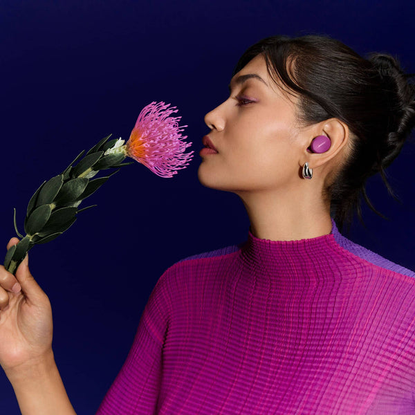 Bose - QuietComfort True Wireless Noise Cancelling In-Ear Earbuds with Customizable Fit - Rosewood Mauve