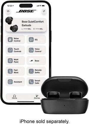 Bose - QuietComfort True Wireless Noise Cancelling In-Ear Earbuds with Customizable Fit - Ice Blue