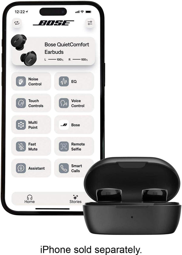 Bose - QuietComfort True Wireless Noise Cancelling In-Ear Earbuds with Customizable Fit - Ice Blue