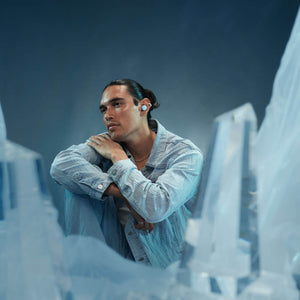 Bose - QuietComfort True Wireless Noise Cancelling In-Ear Earbuds with Customizable Fit - Ice Blue
