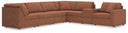 Modmax - 7 Piece Sectional #lightbrown #7pc.sectionalwithstorageconsoleandrafcornerchair