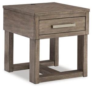 Loyaska - Mesa auxiliar rectangular - Marrón grisáceo