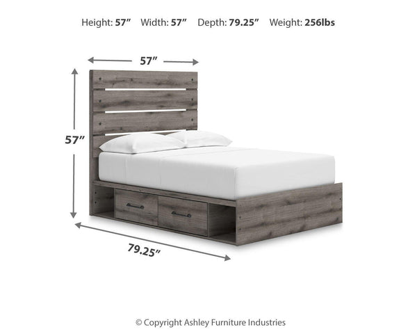 Graystorm - Panel Bed With Storage #full