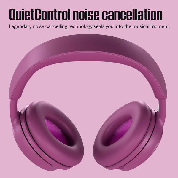 Bose - QuietComfort Headphones (2nd Gen) - Wireless, Over Ear, Active Noise Cancelling, Immersive Audio, USB-C Charging - Rosewood Mauve