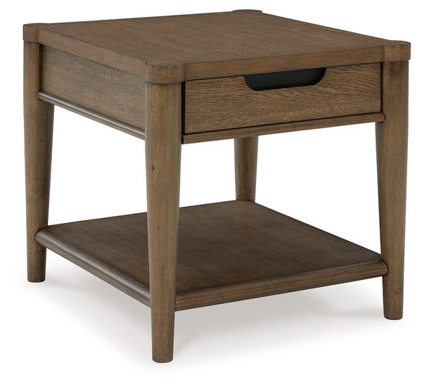 Roanhowe - Mesa auxiliar rectangular - Marrón