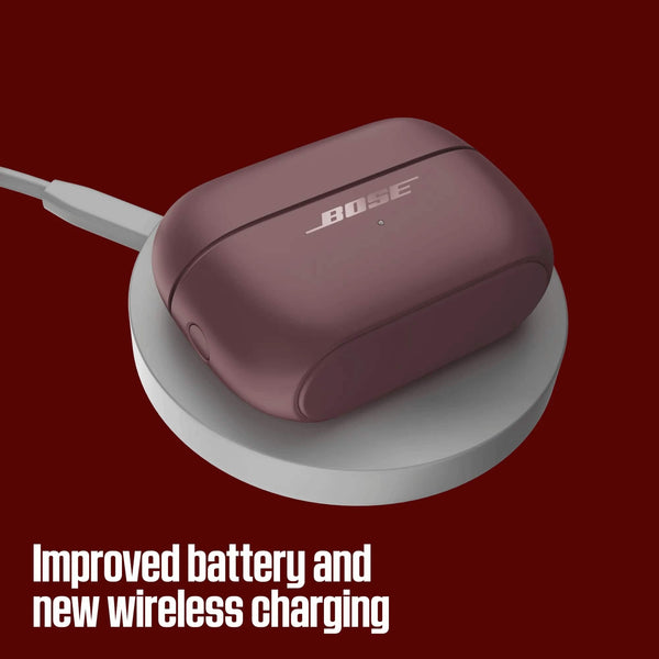 Bose - Ultra Open Earbuds (2nd Gen) - Wireless Bluetooth Open Ear Earbuds with Immersive Audio and Wireless Charging - Cherry Chocolate