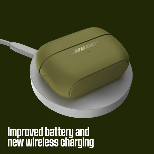 Bose - Ultra Open Earbuds (2nd Gen) - Wireless Bluetooth Open Ear Earbuds with Immersive Audio and Wireless Charging - Olive Green