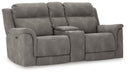 Next-Gen Durapella - Reclining Power Loveseat With Console #darkgray