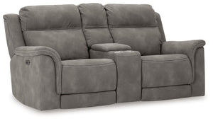 Next-Gen Durapella - Reclining Power Loveseat With Console #darkgray