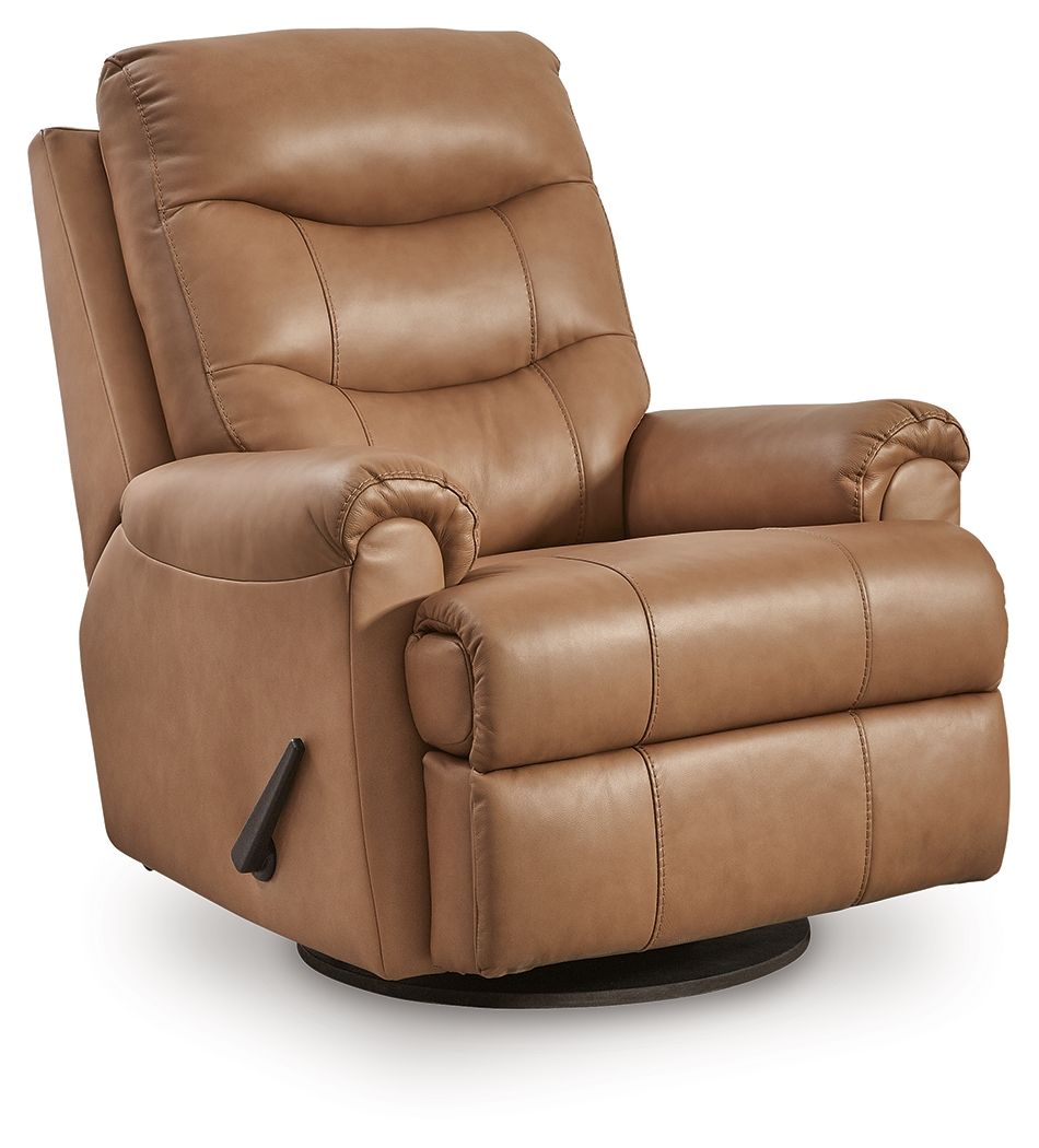 Flynwood - Swivel Glider Recliner #darkbrown