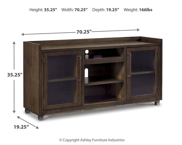 Starmore - Mueble de TV XL con opción de chimenea - Marrón