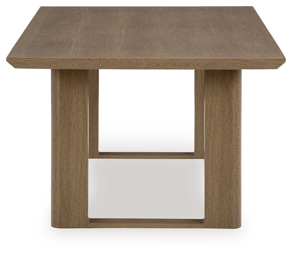 Serene Bay - Mesa de Comedor Rectangular con Opción de Sombrilla - Marrón Oscuro