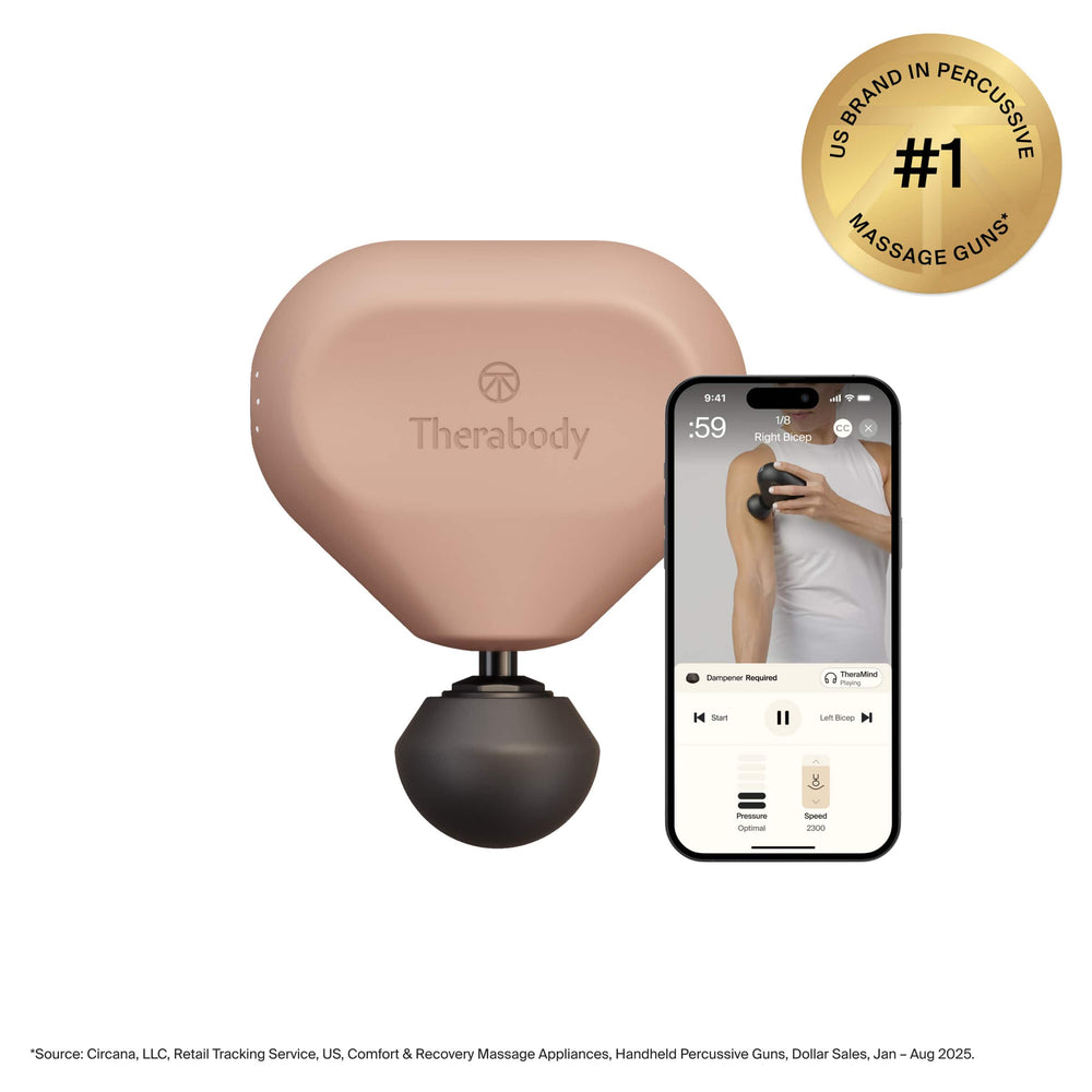 Therabody - Theragun Mini (3rd Generation) - Ultra-Portable Massage For Recovery Anytime, Anywhere - Desert Rose