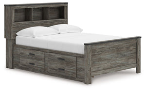 Frandern - Bookcase Panel Bed #2drawers