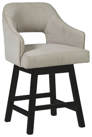 Tallenger - Upholstered Swivel Barstool (Set of 2) #beige #24''wx23''dx38''h