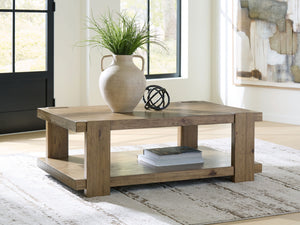 Flangren - Mesa de cóctel rectangular - Marrón claro
