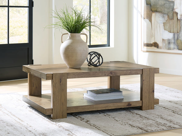 Flangren - Mesa de cóctel rectangular - Marrón claro