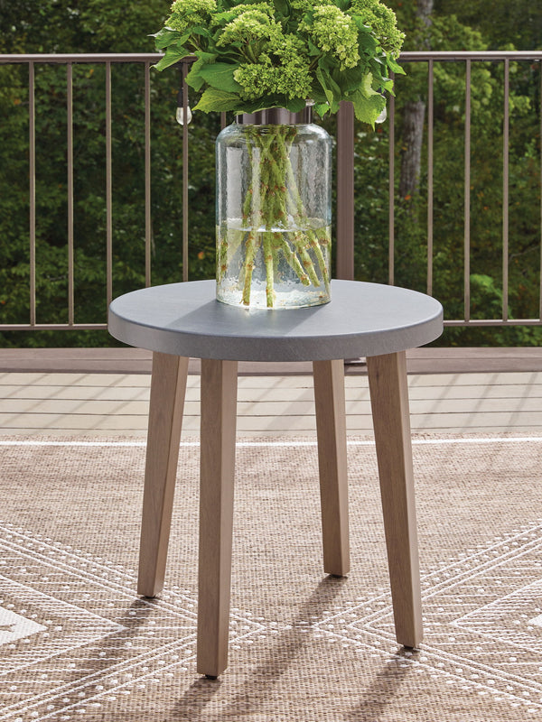 Mesa auxiliar redonda Harmony Headlands - Natural / Gris